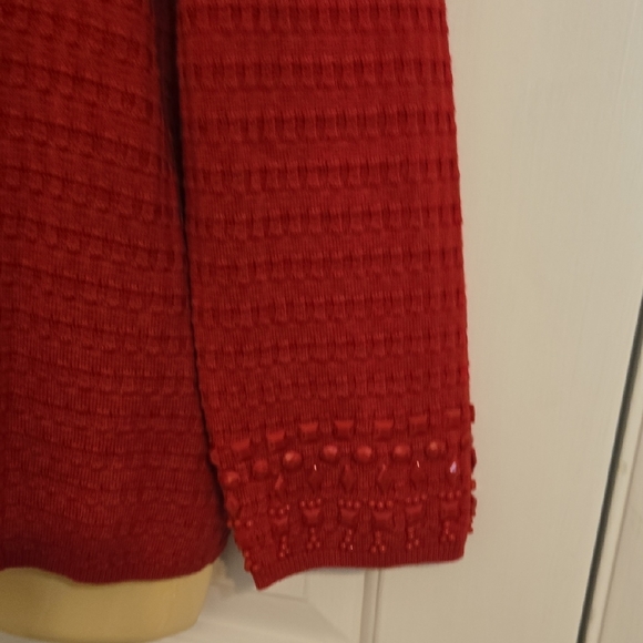 Ruby Rd. Red Textured Cardigan - Picture 4 of 7